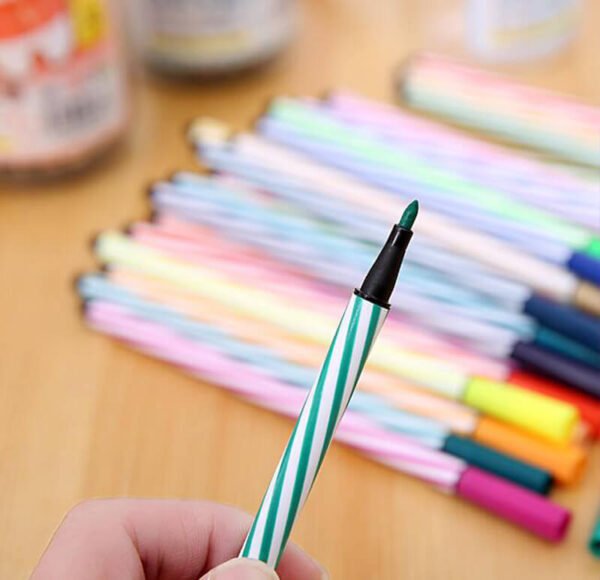 Cute Bottle Washable Color Pen 12Pcs - Image 3