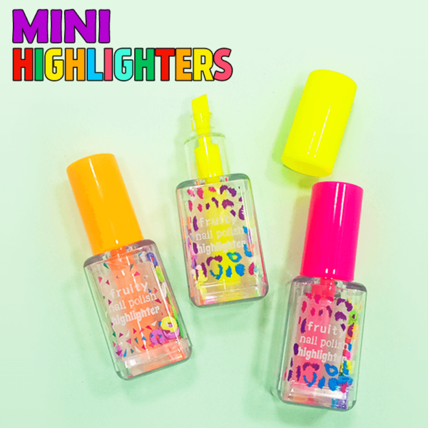 Nail Polish Neon Color Highlighter Marker Set 3 Pcs