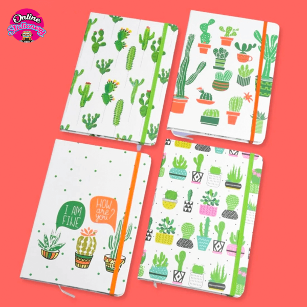 Cute Cactus Journal Notebook A5 Size 90 Line Pages