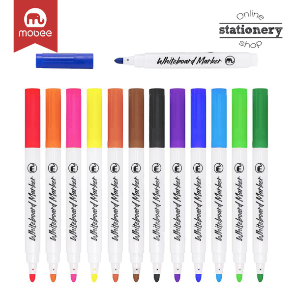 Mobee Multicolor Whiteboard Markers Set 12Pcs