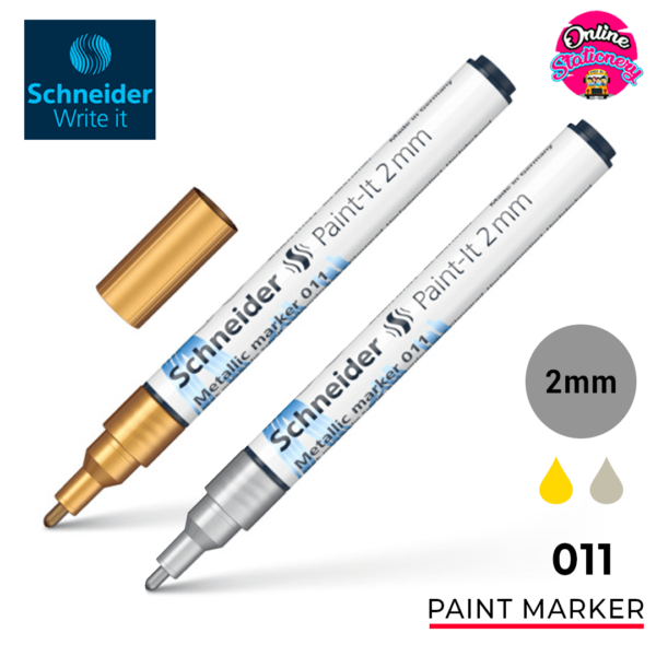 Schneider Paint Markers 2mm Golden/Silver