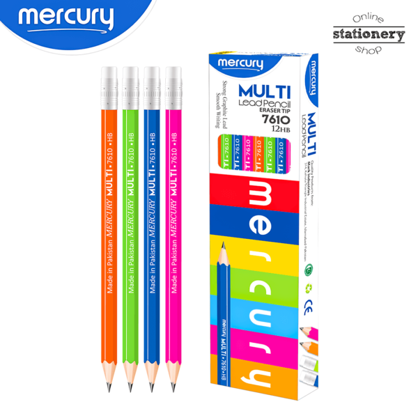 Mercury Multi Lead Pencil Box 12Pcs