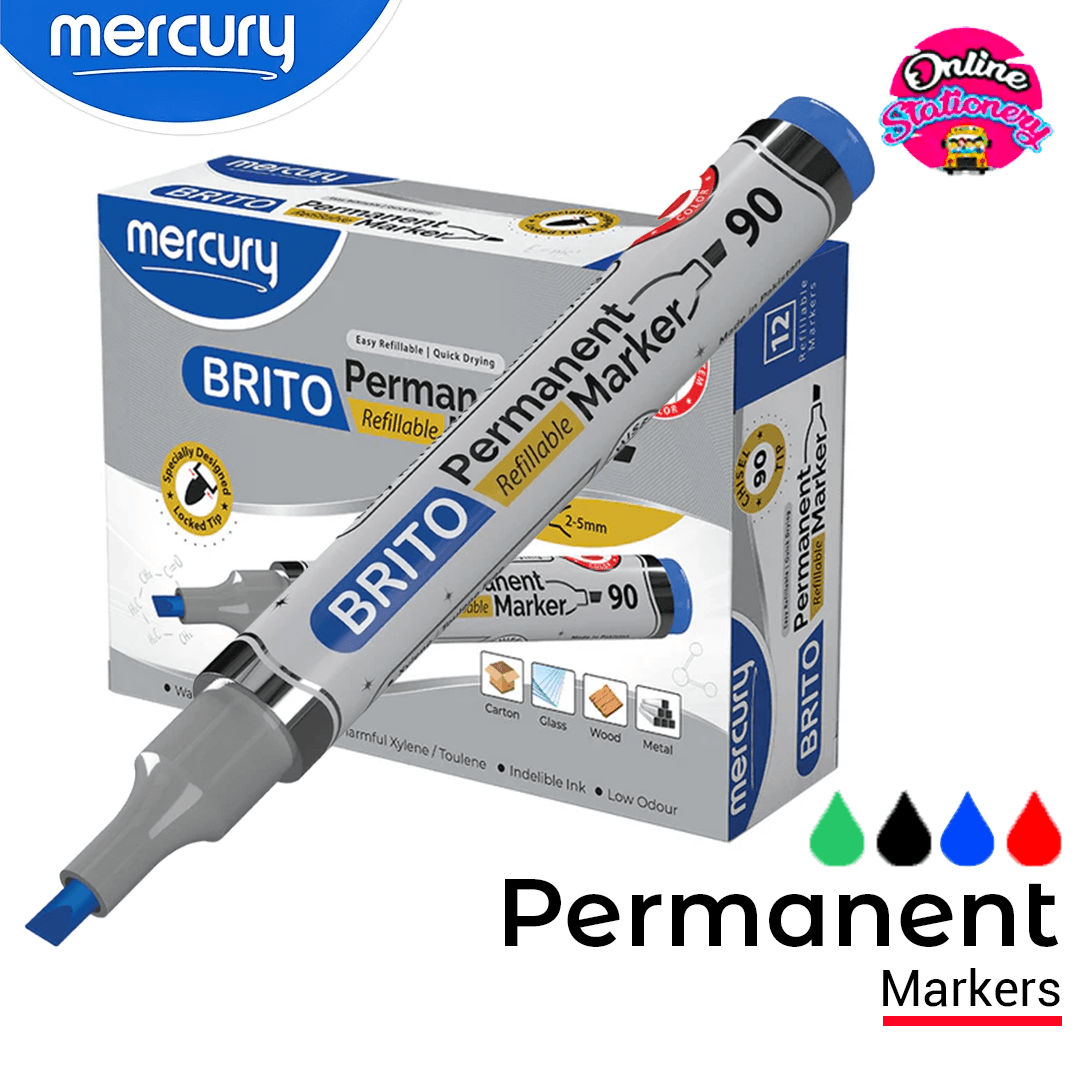Mercury Permanent Markers Cut Tip