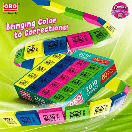 ORO 2010 Colorful Erasers Box 80 Pcs