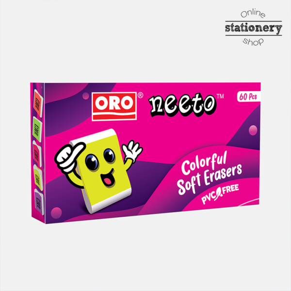 ORO Neeto Colorful Soft Erasers 60 Pcs