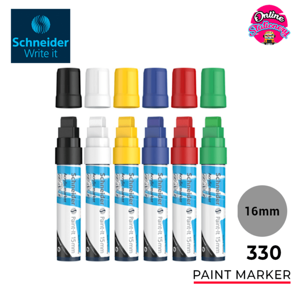 Schneider Acrylic Paint Marker Set 6PCS 15mm-330