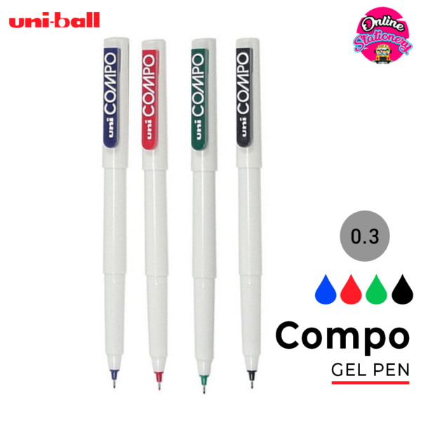 Uniball Compo Gel Pen 0.3mm - online Stationery Shop Pakistan