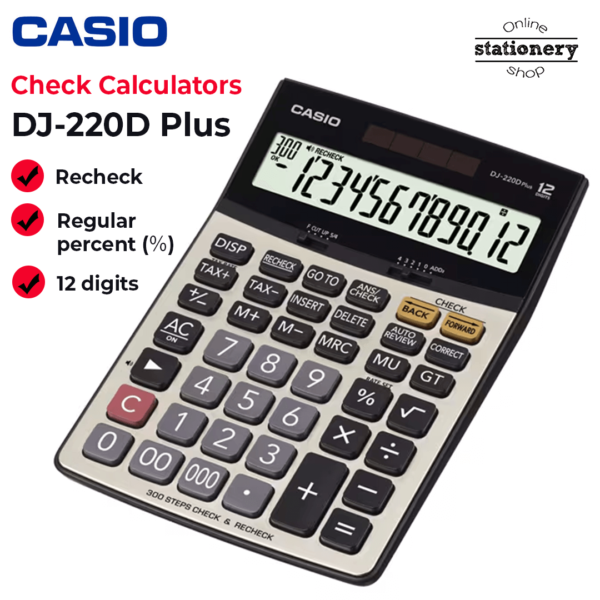 CASIO Check Tax Calculators DJ-220D Plus