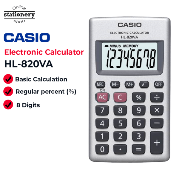 CASIO Electronic Calculators HL-820VA