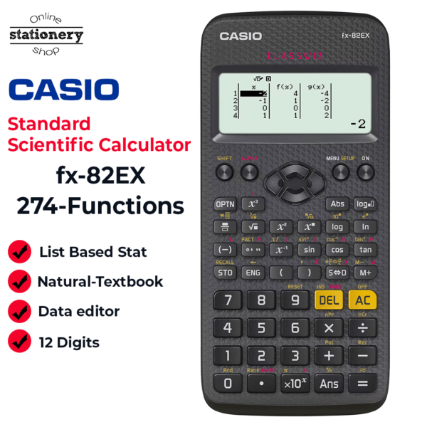 CASIO Standard Scientific Calculators FX-82EX