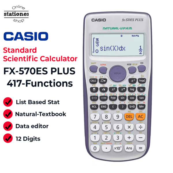 CASIO Standard Scientific Calculators FX-570ES PLUS