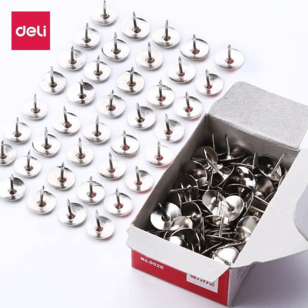 Deli Thumb Tacks 100PCS - Image 2