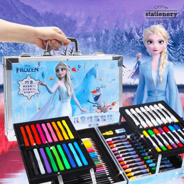 Disney Frozen Aluminum Case Kids Painting Gift Set 108 Pcs