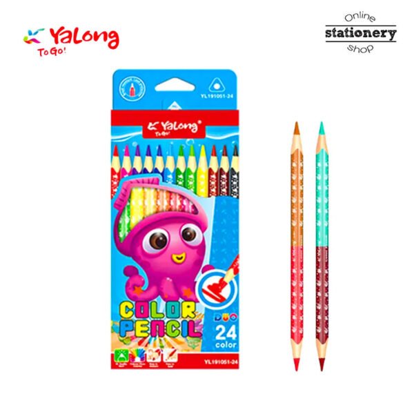 Yalong Dual Side Ocean Colored Pencils Set 24