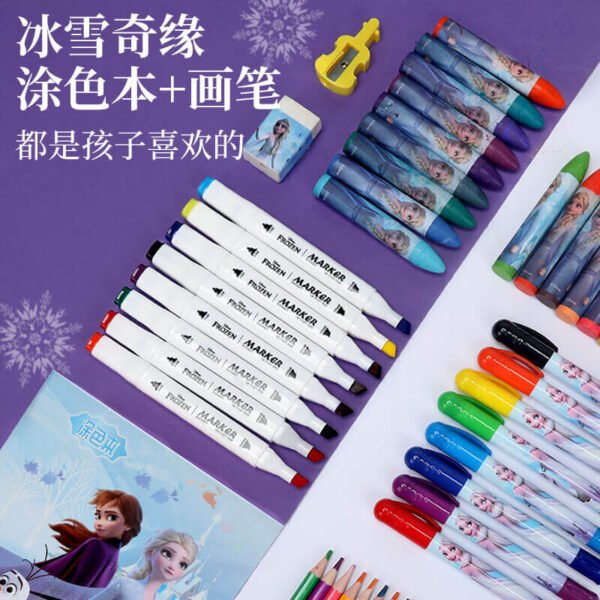 Disney Frozen Aluminum Case Kids Painting Gift Set 108 Pcs - Image 4