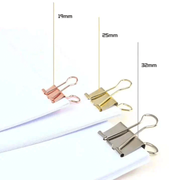 DL Metal Binder Clip Set Of 42 - Image 3