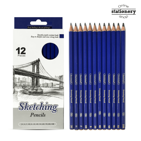 Keep Smiling Sketching Pencils Set 12Pcs