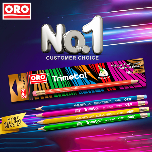 ORO Trimetal Pencils Pack of 12