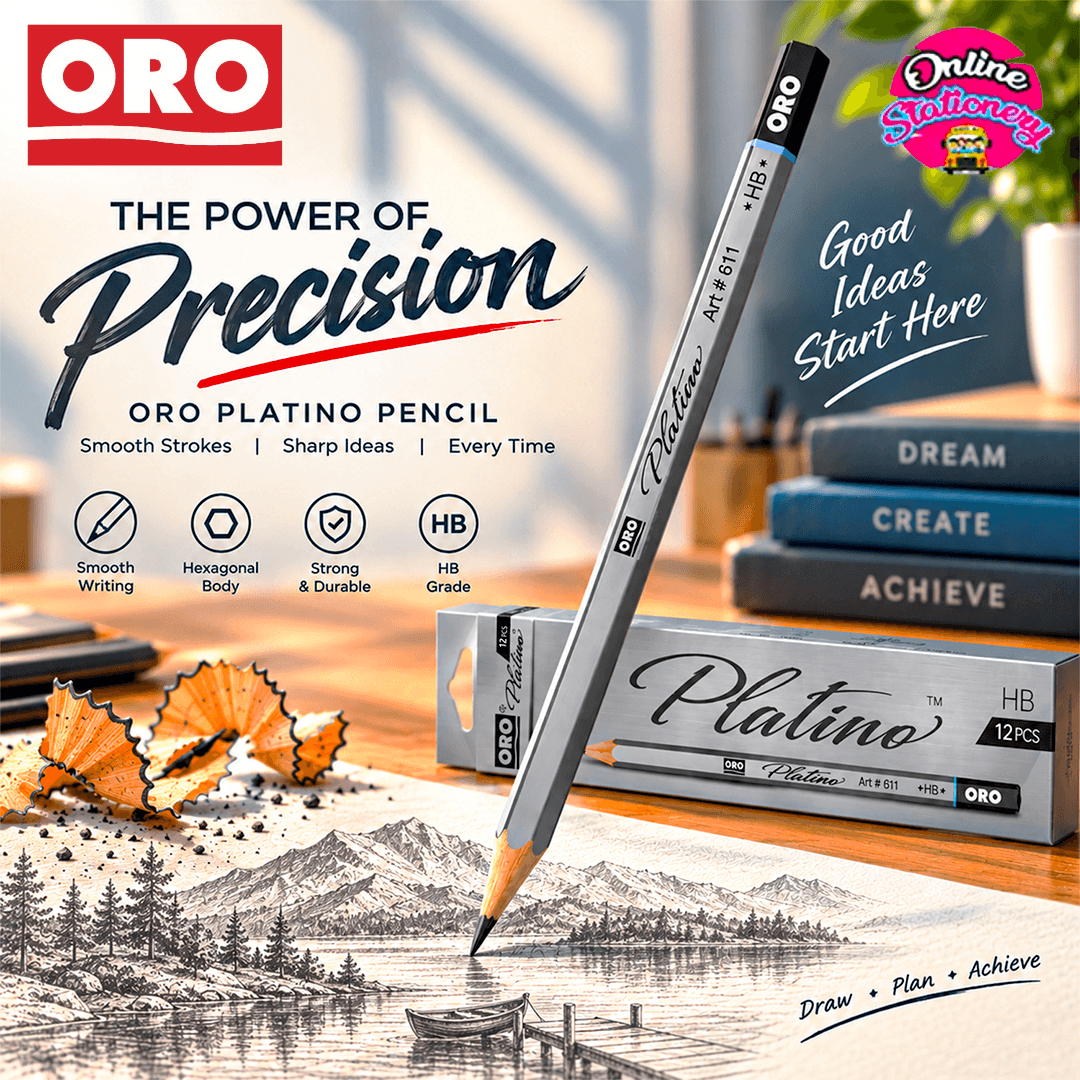 ORO PLATINO Lead Pencils Pack of 12