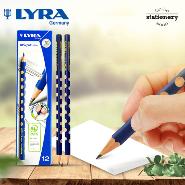 Lyra Slim Groove HB Lead Pencils