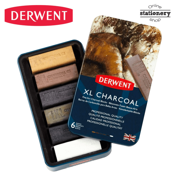 Derwent XL Charcoal Blocks Set 6pcs