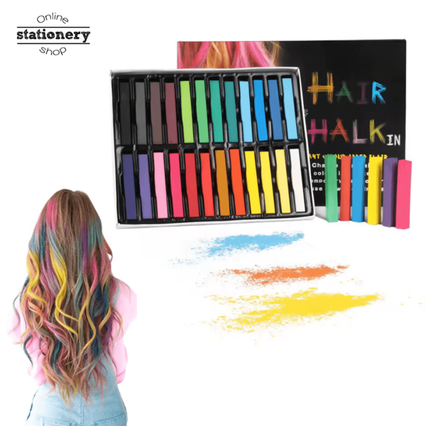 Hair Chalk Soft Pastels Set 12/24