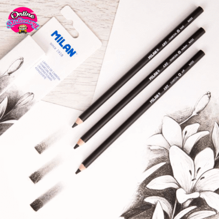 Milan Charcoal Pencils Set 3Pcs