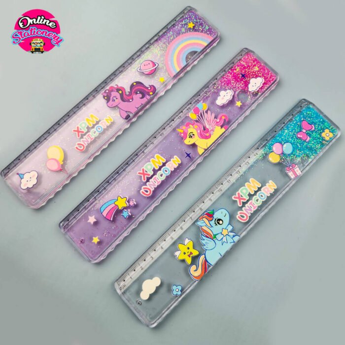 Magic Water Ruler XPM Unicorn Glitter Water Scale Ruler - online Stationery Shop Pakistan