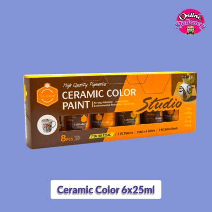 Keep Smiling Ceramic Color Paint Set 8pcs
