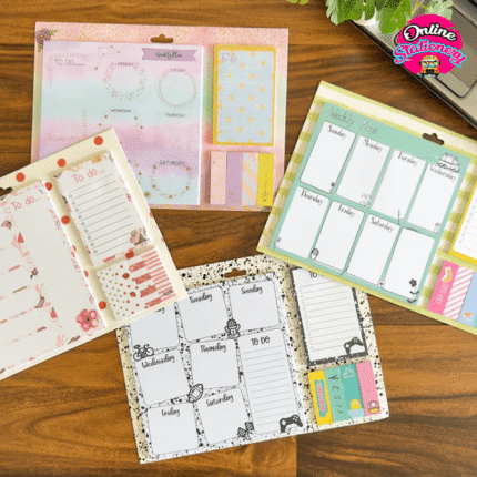Aesthetic Weekly Planner Writing Pad Sticky Notes