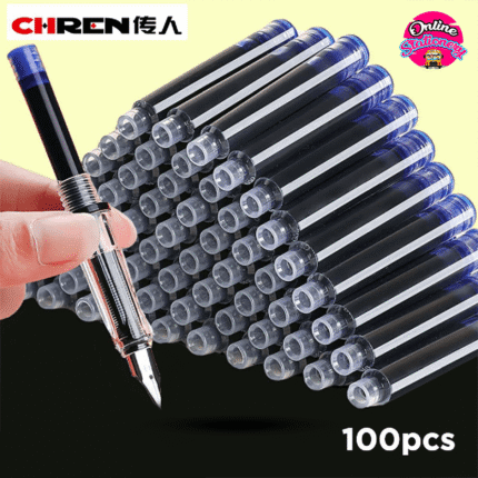 CHREN Permanent Ink Cartridges Refills Blue 100 Pcs Jar