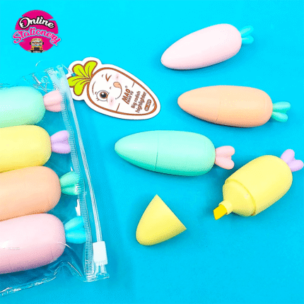 Macron Color Radish Pastel Highlighter Markers Set 6 Pcs