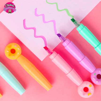 Springles Donut Highlighters Markers Set of 6Pcs