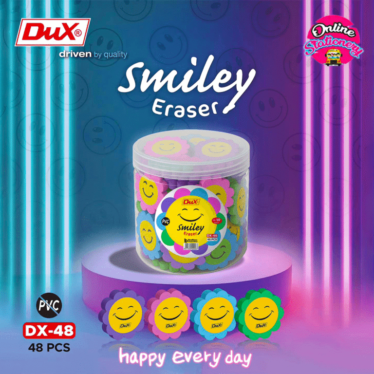 Dux Smiley Eraser Jar 48Pcs - online Stationery Shop Pakistan