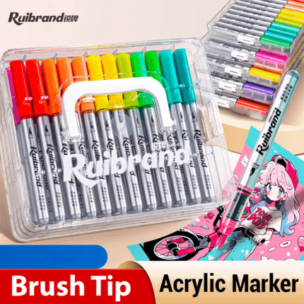 Ruibrand Soft Brush Tip Acrylic Marker Pen