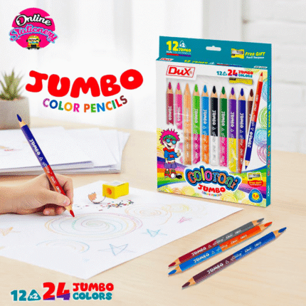 Dux Jumbo Dual Color Pencil 12Pcs