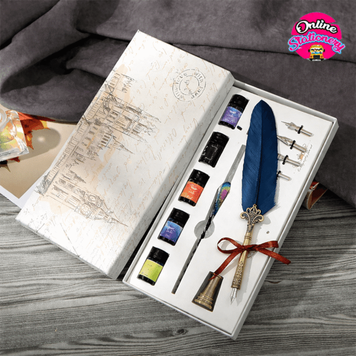 Luxury Vintage Calligraphy Feather Dip Pen Set in Pakistan