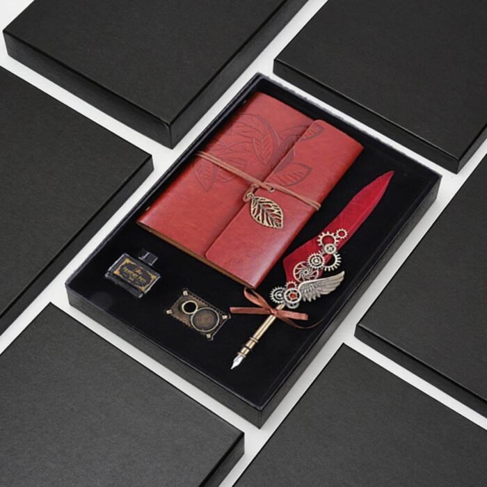 Luxury Vintage Calligraphy Feather Dip Pen Set