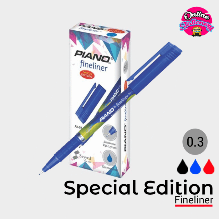 Piano Special Edition Fineliner 0.3mm 10Pcs Box - online Stationery ...