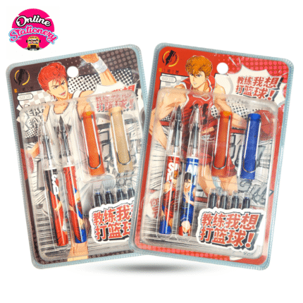 Basket Ball Player Boy Fountain Pen Set 2Pcs