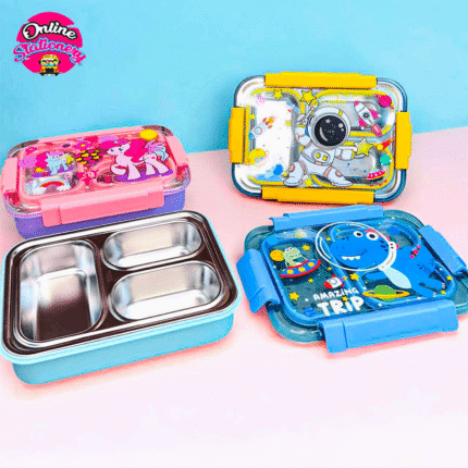 3 Compartment Rainbow Bites Bento Lunch Box – Style 9