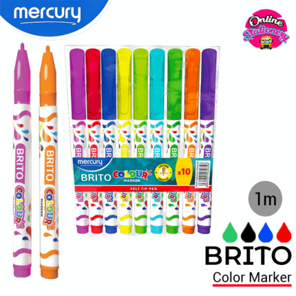 Mercury BRITO Color Markers Set 10pcs