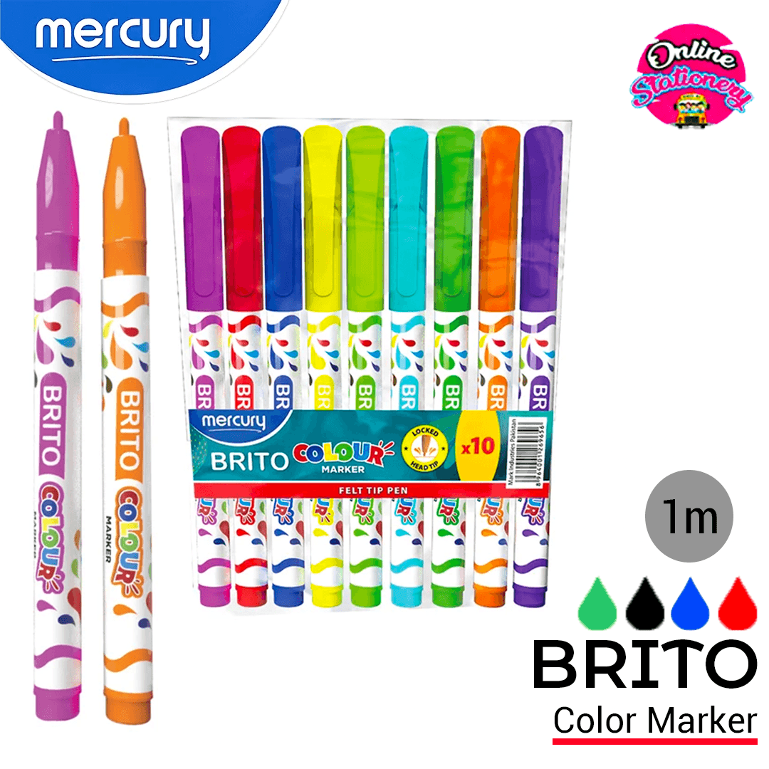 Mercury BRITO Color Markers Set 10pcs