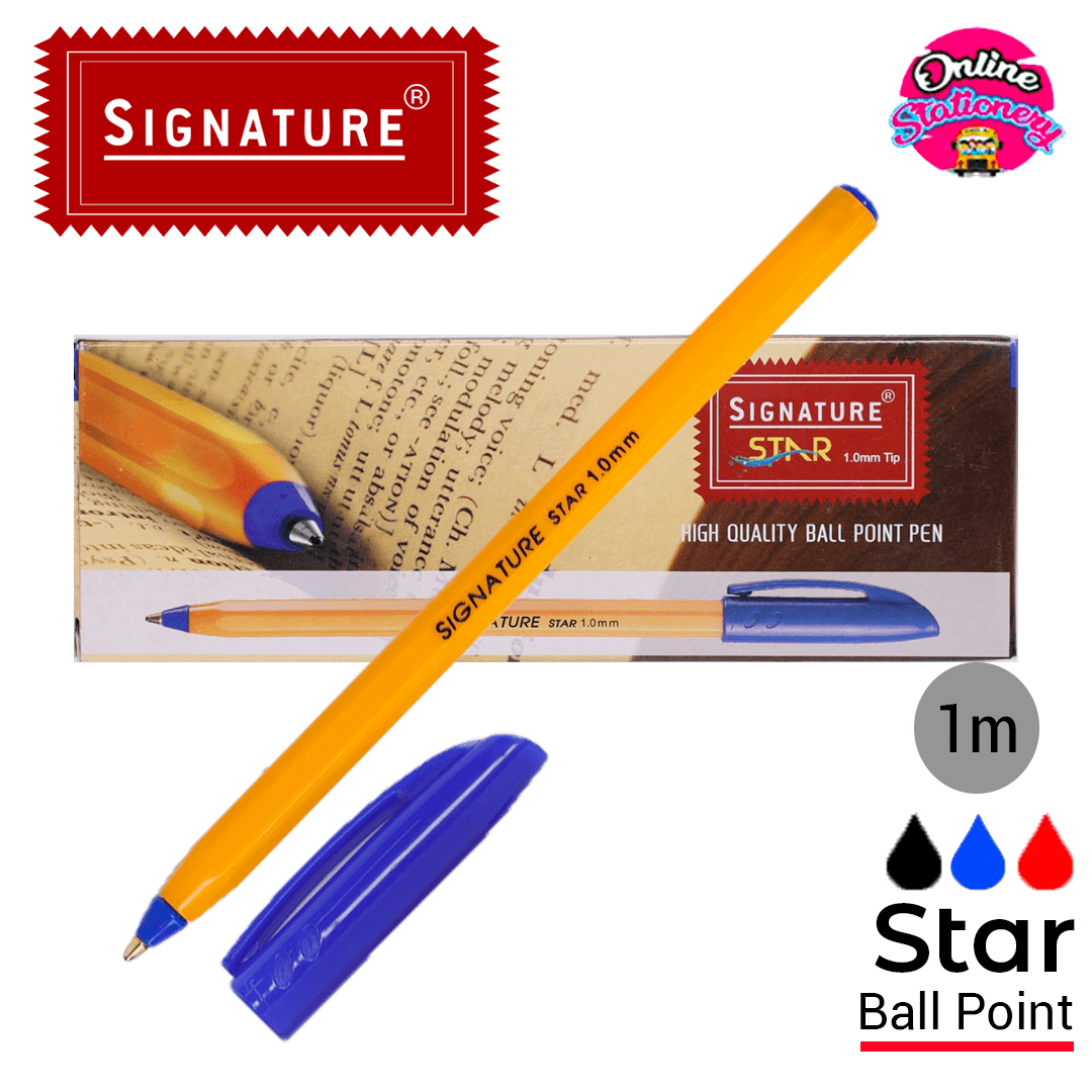 Signature Star Ball Point Pens 1mm