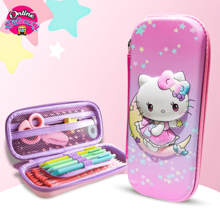 3D Moon Cat Pencil Case Pouch
