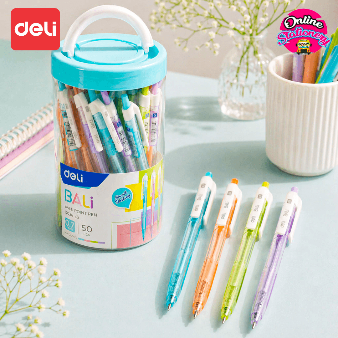 Deli Retractable Ballpoint Pens 0.7mm