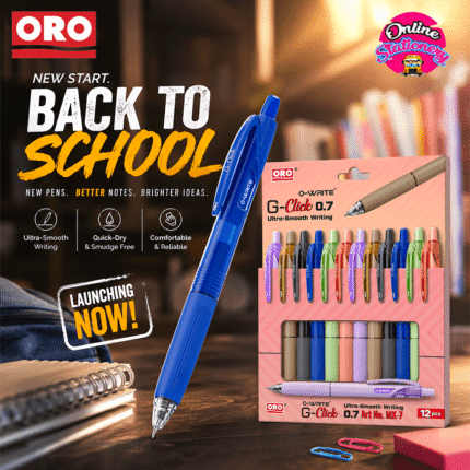 ORO G-Click Gel Pen 0.7mm Blue Ink