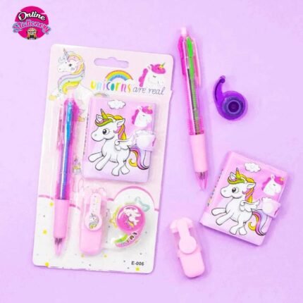4 in 1 Unicorn Stationery Set - Style 2