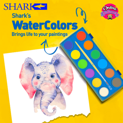 Shark Watercolor Paint Palette 12Pcs