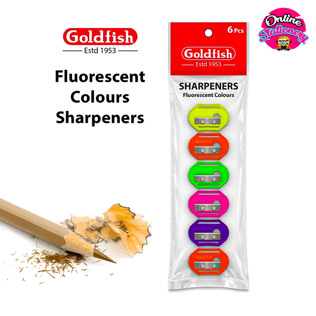 Goldfish Fluorescent Pencil Sharpener 6pcs